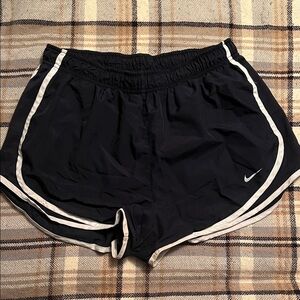 Nike Women's Navy and White Athletic Shorts